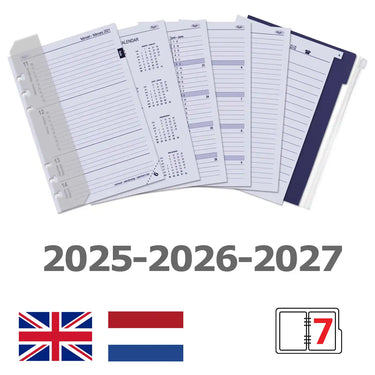 1011-31 A5 organizer Sea of flowers brown including agenda 2025
